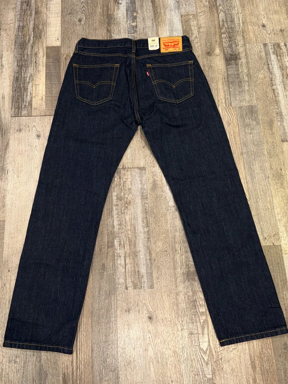 Men's Levi Strauss 505 Regular Fit Dark Indigo Jeans